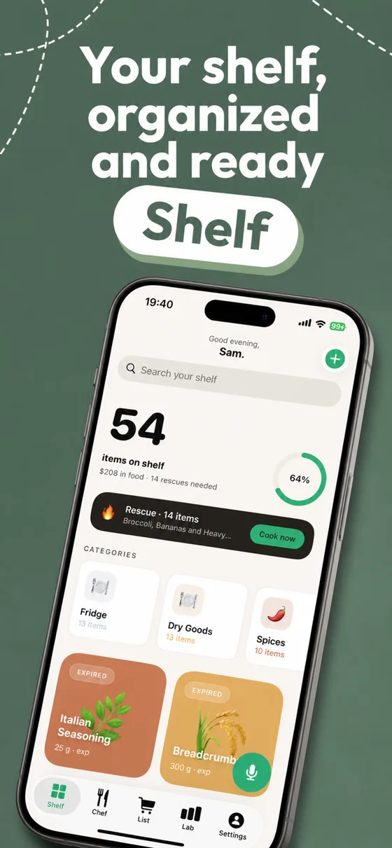 Product & Design — real app screenshot