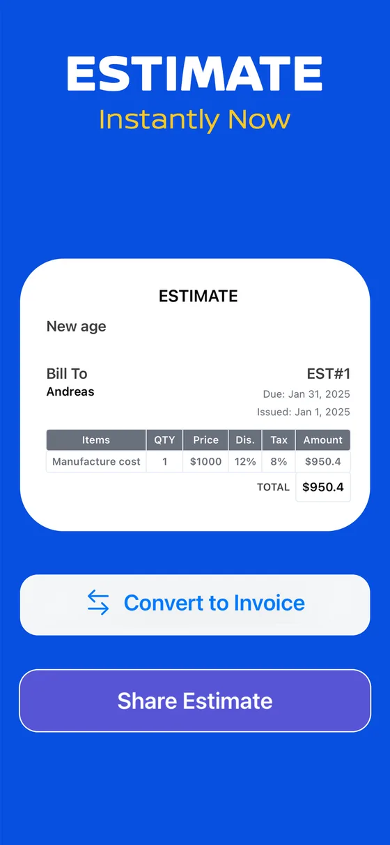 invoicemaker app screenshot