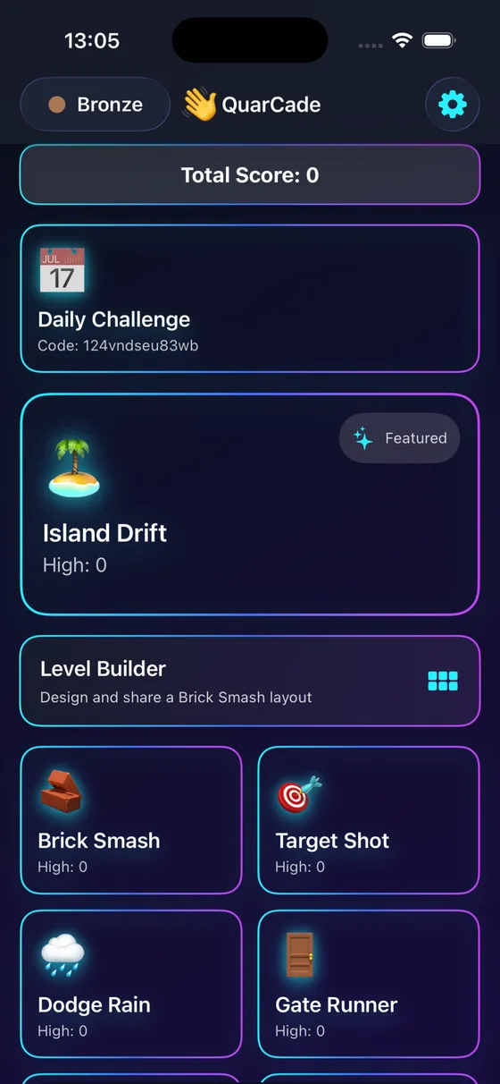 quarcade app screenshot