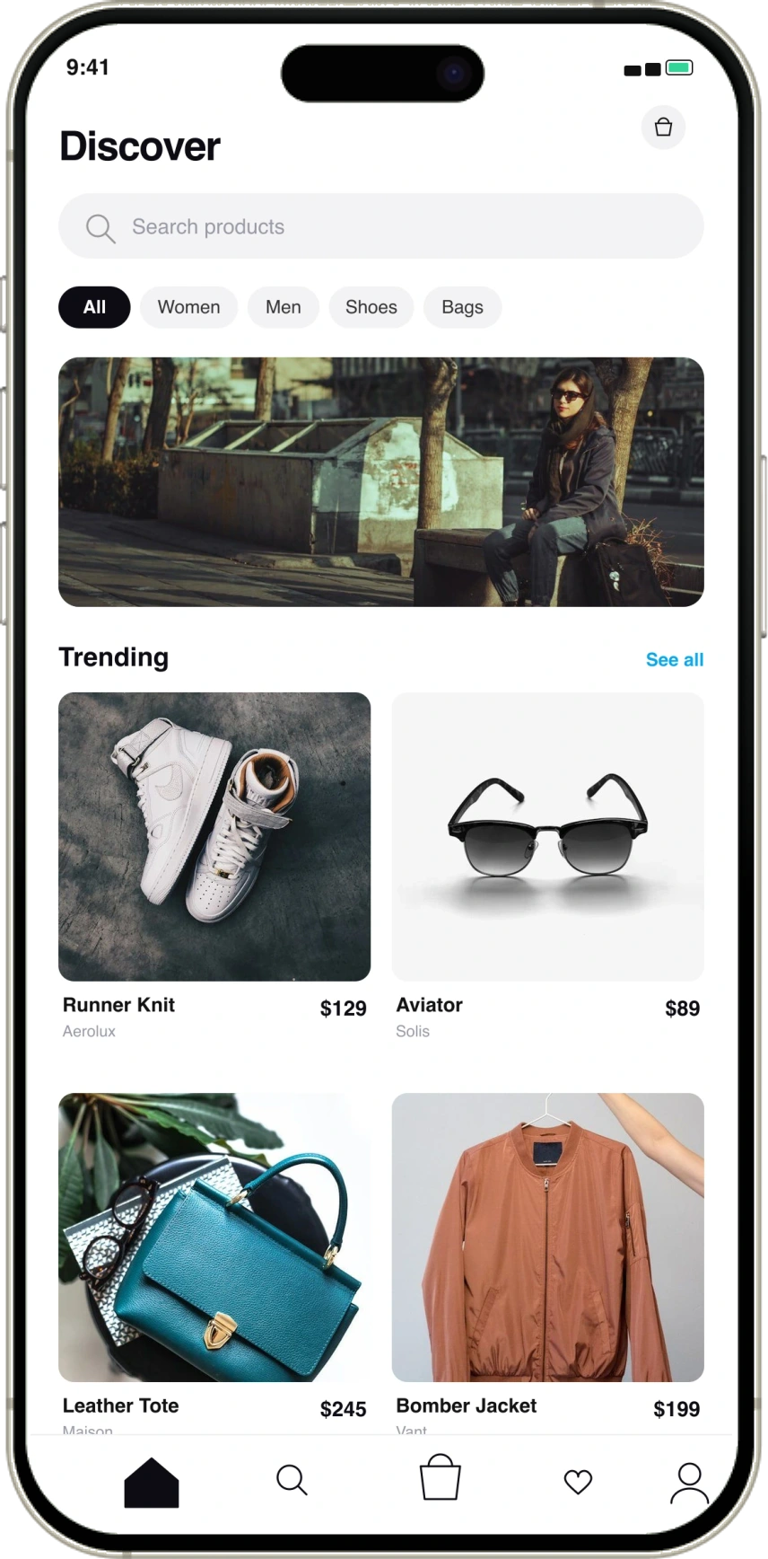 iOS marketplace app — designed & built by Fera Tech